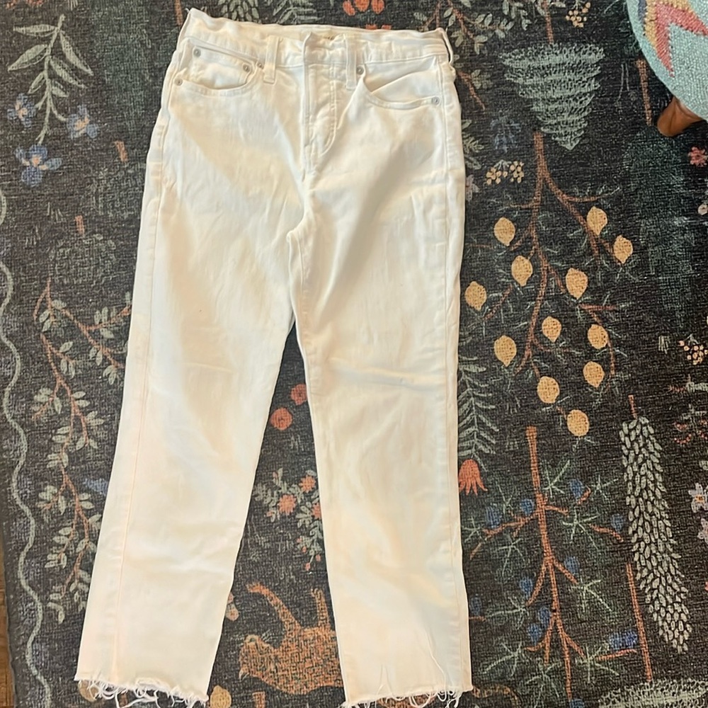 Madewell White Crop Jeans - petite